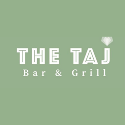 The Taj Bar and Grill logo.